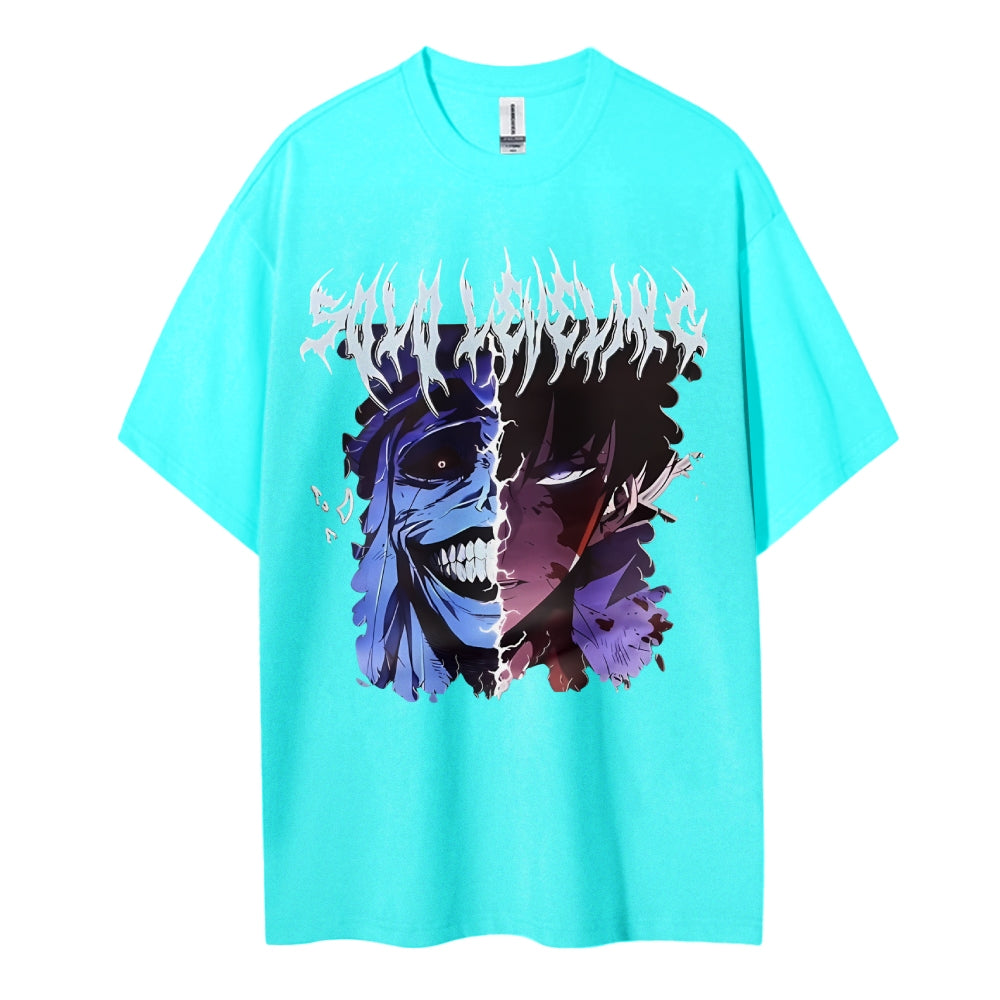 Sololeveling Cotton Unisex Crew Neck Anime T-Shirt