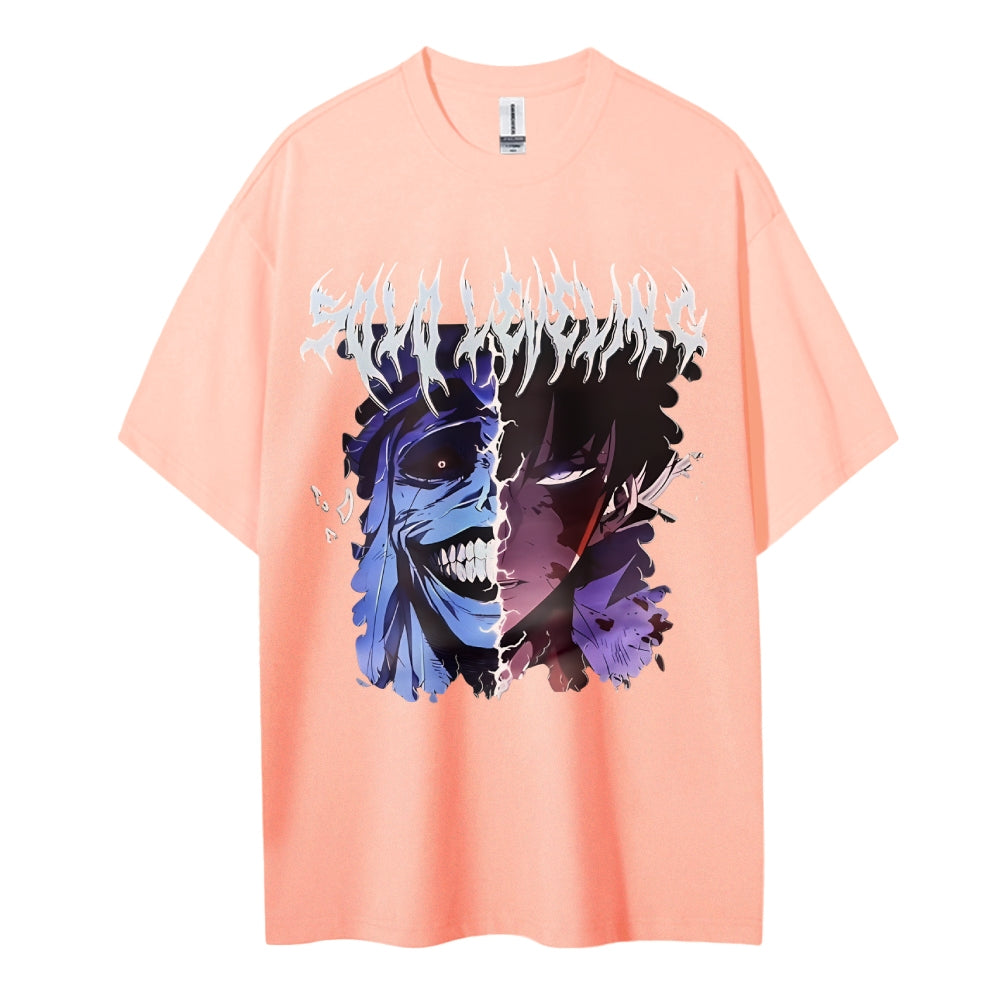 Sololeveling Cotton Unisex Crew Neck Anime T-Shirt
