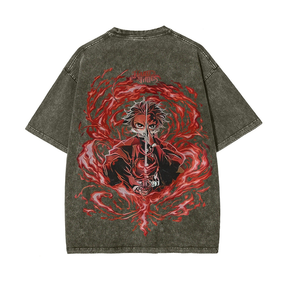 Vintage Oversized T-Shirt Demon Slayer