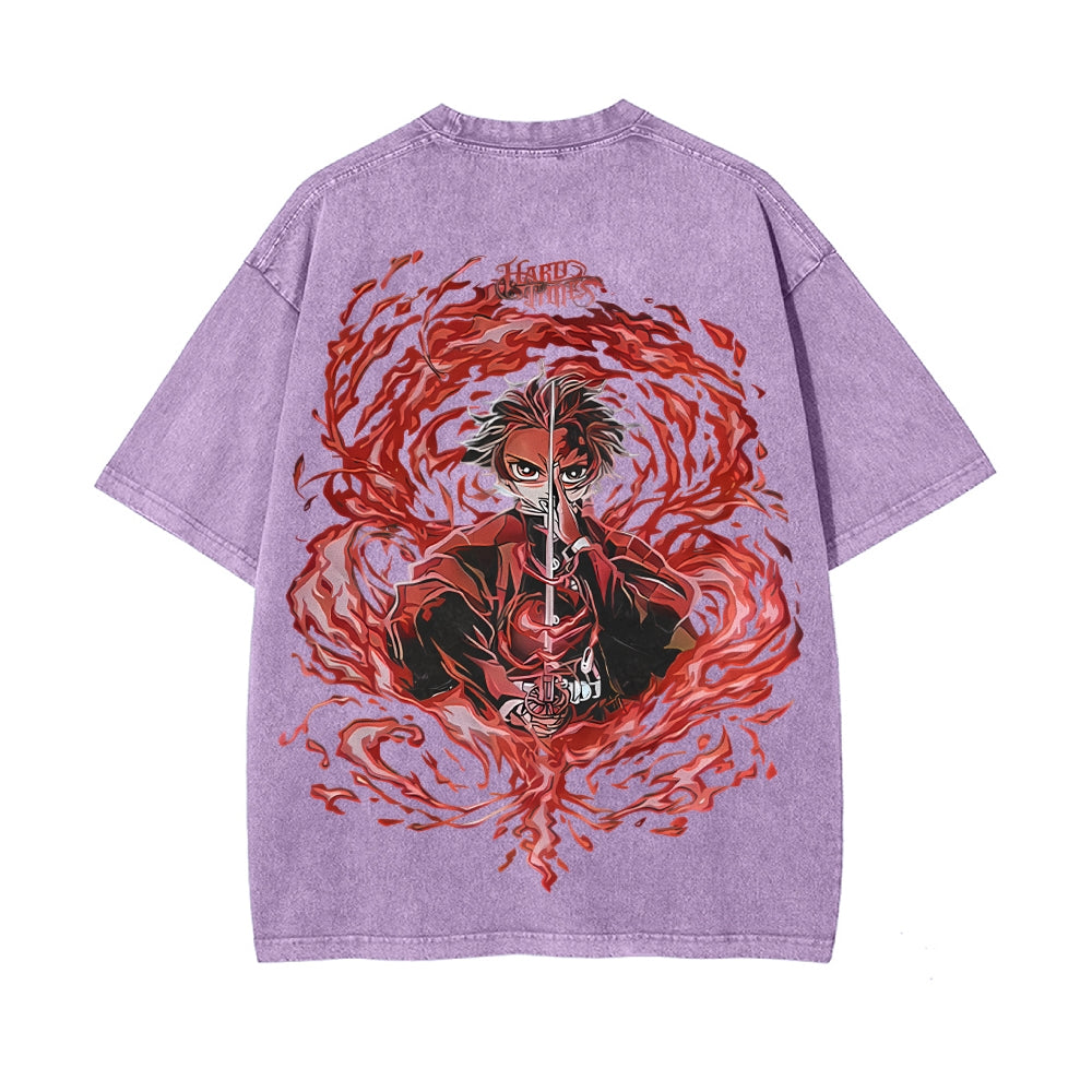 Vintage Oversized T-Shirt Demon Slayer