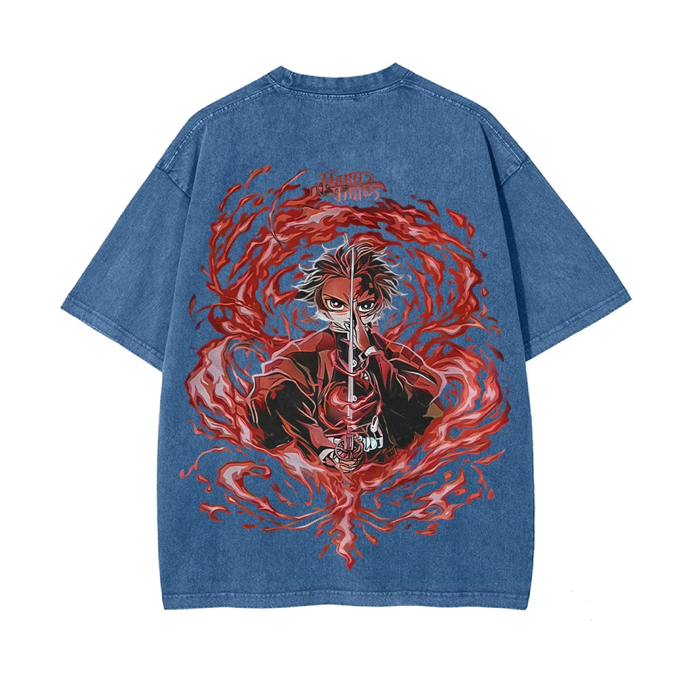 Vintage Oversized T-Shirt Demon Slayer