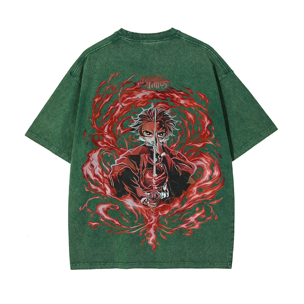 Vintage Oversized T-Shirt Demon Slayer