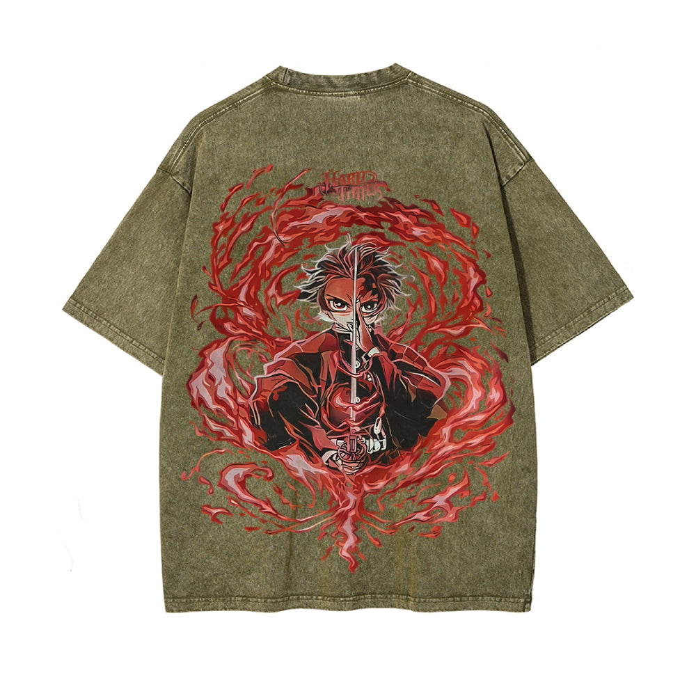Vintage Oversized T-Shirt Demon Slayer