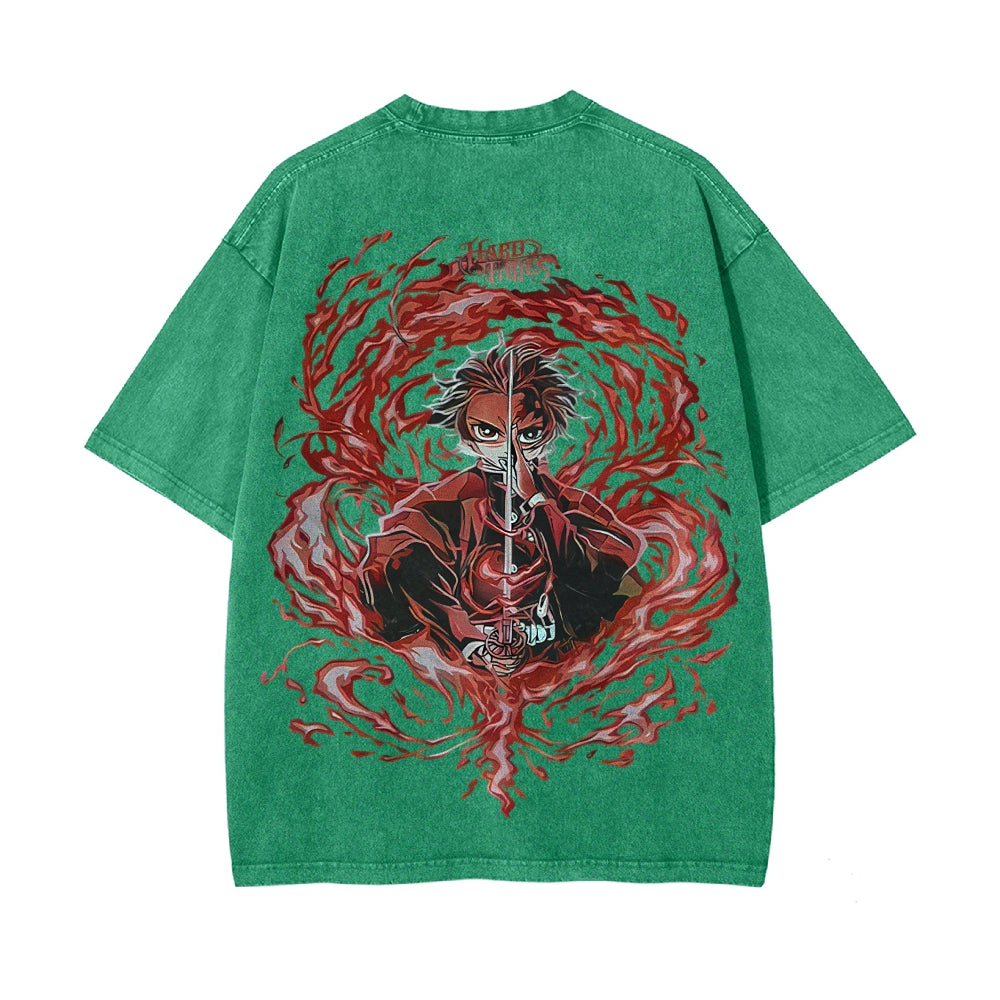 Vintage Oversized T-Shirt Demon Slayer