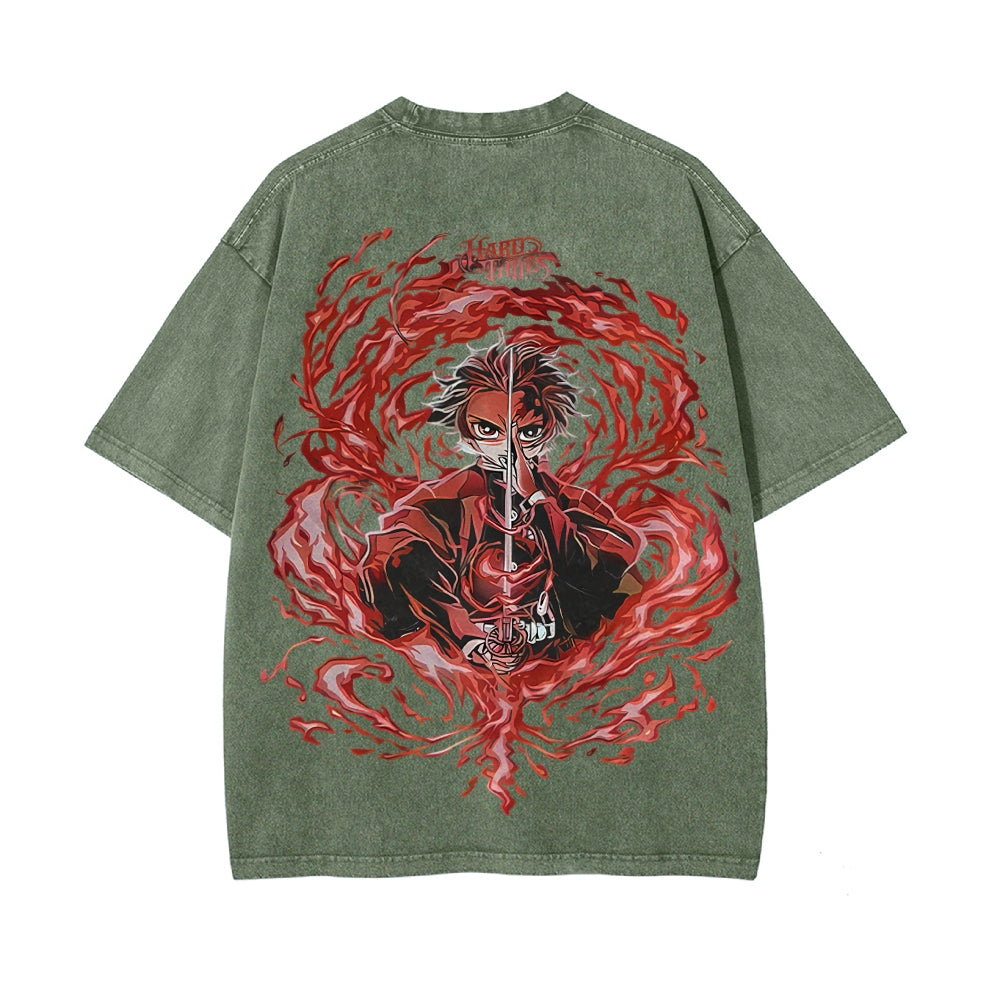 Vintage Oversized T-Shirt Demon Slayer