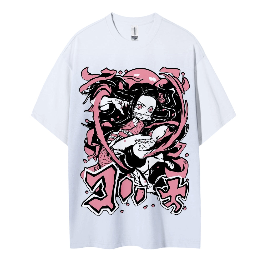 Demon Slayer: Kimetsu no Yaiba - Cotton Unisex Crew Neck Anime T-Shirt