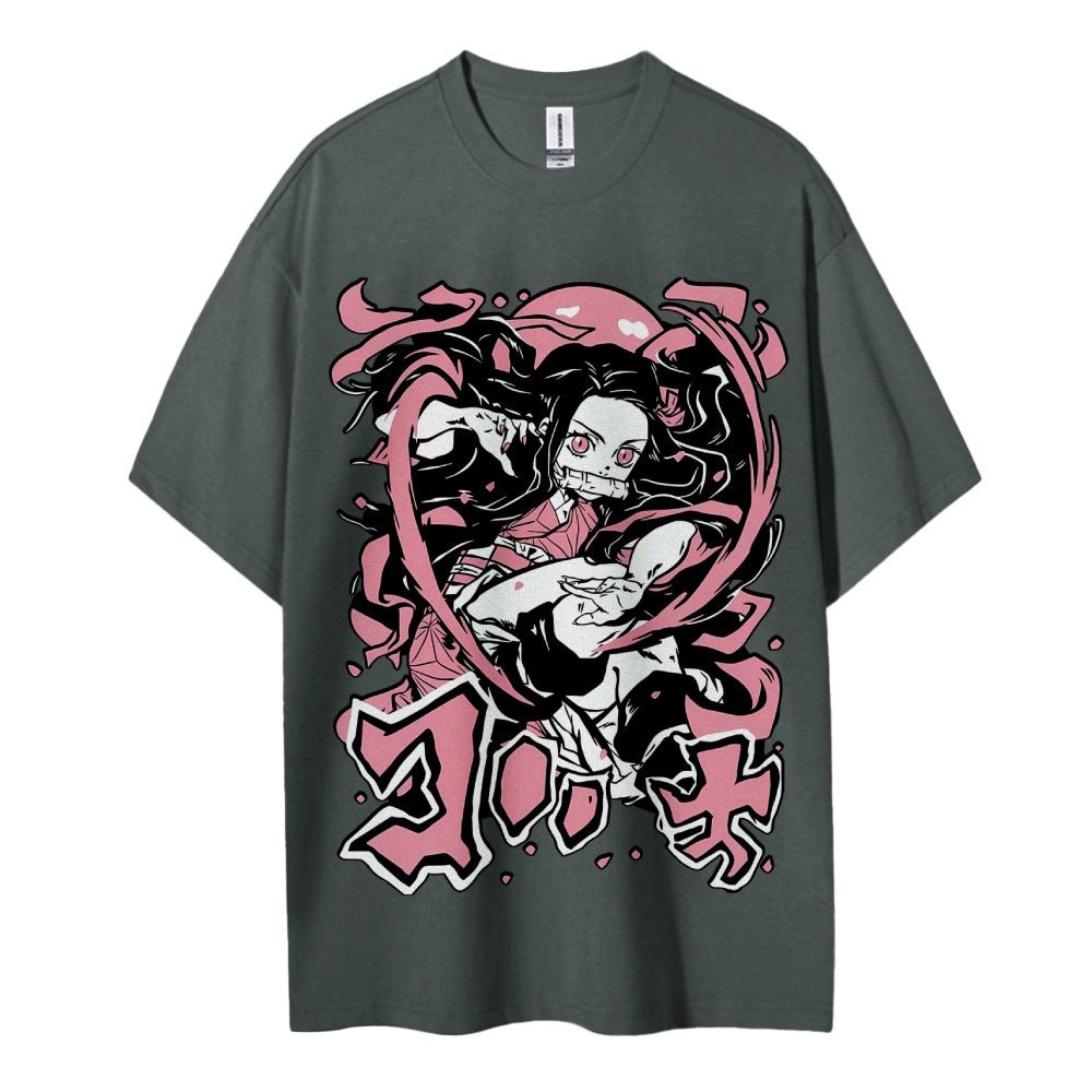 Demon Slayer: Kimetsu no Yaiba - Cotton Unisex Crew Neck Anime T-Shirt