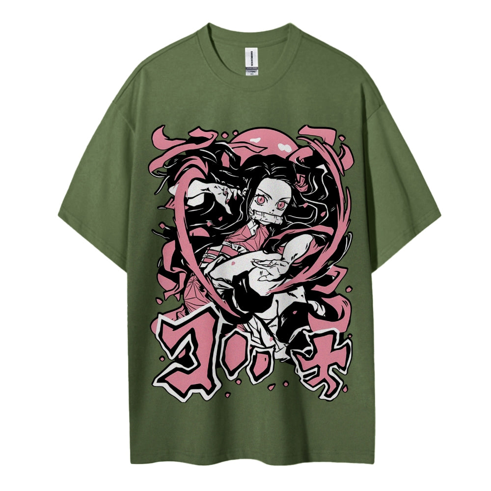 Demon Slayer: Kimetsu no Yaiba - Cotton Unisex Crew Neck Anime T-Shirt