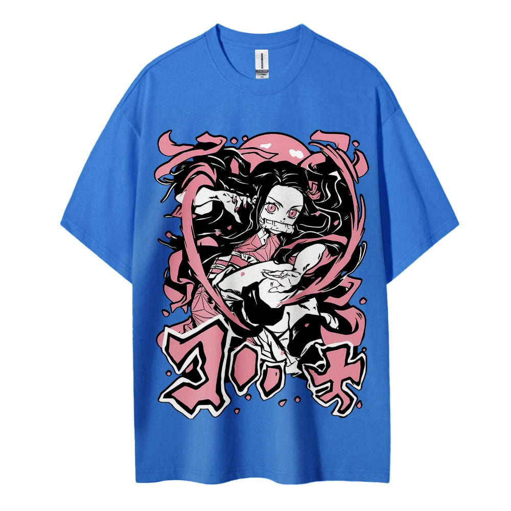 Demon Slayer: Kimetsu no Yaiba - Cotton Unisex Crew Neck Anime T-Shirt