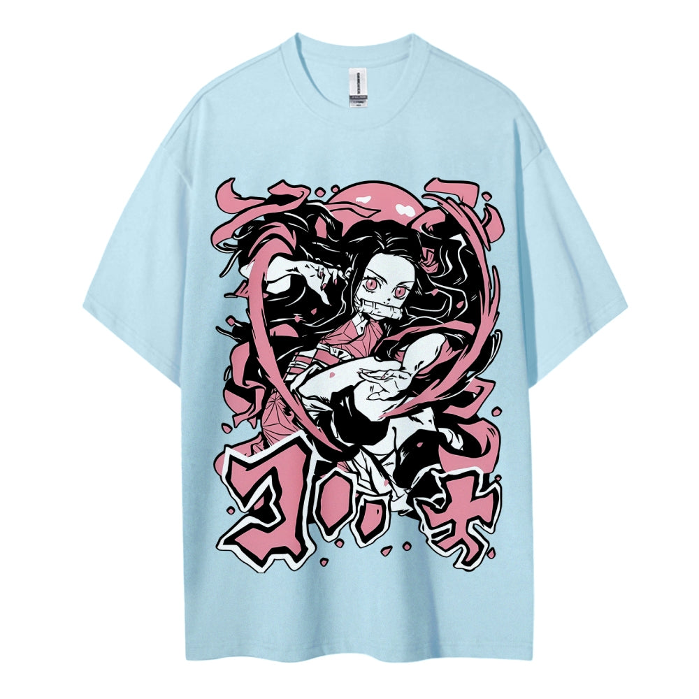 Demon Slayer: Kimetsu no Yaiba - Cotton Unisex Crew Neck Anime T-Shirt