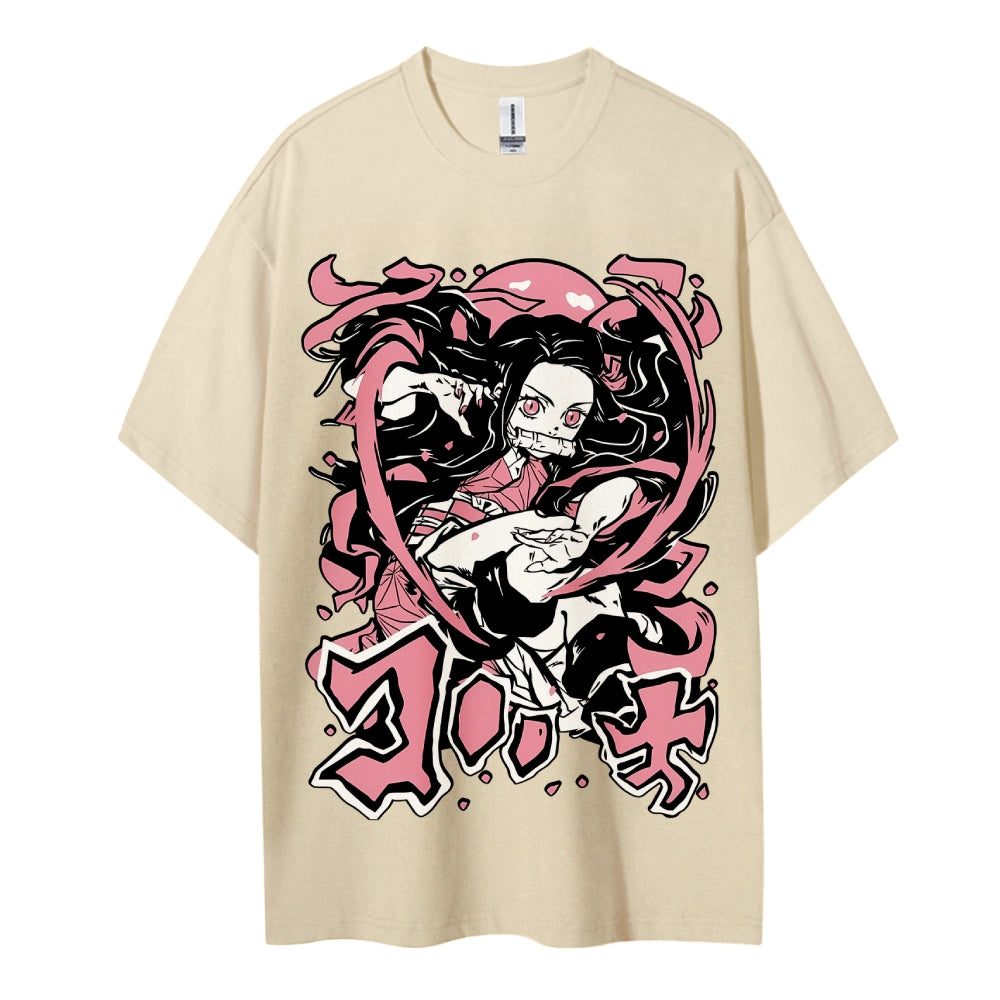 Demon Slayer: Kimetsu no Yaiba - Cotton Unisex Crew Neck Anime T-Shirt