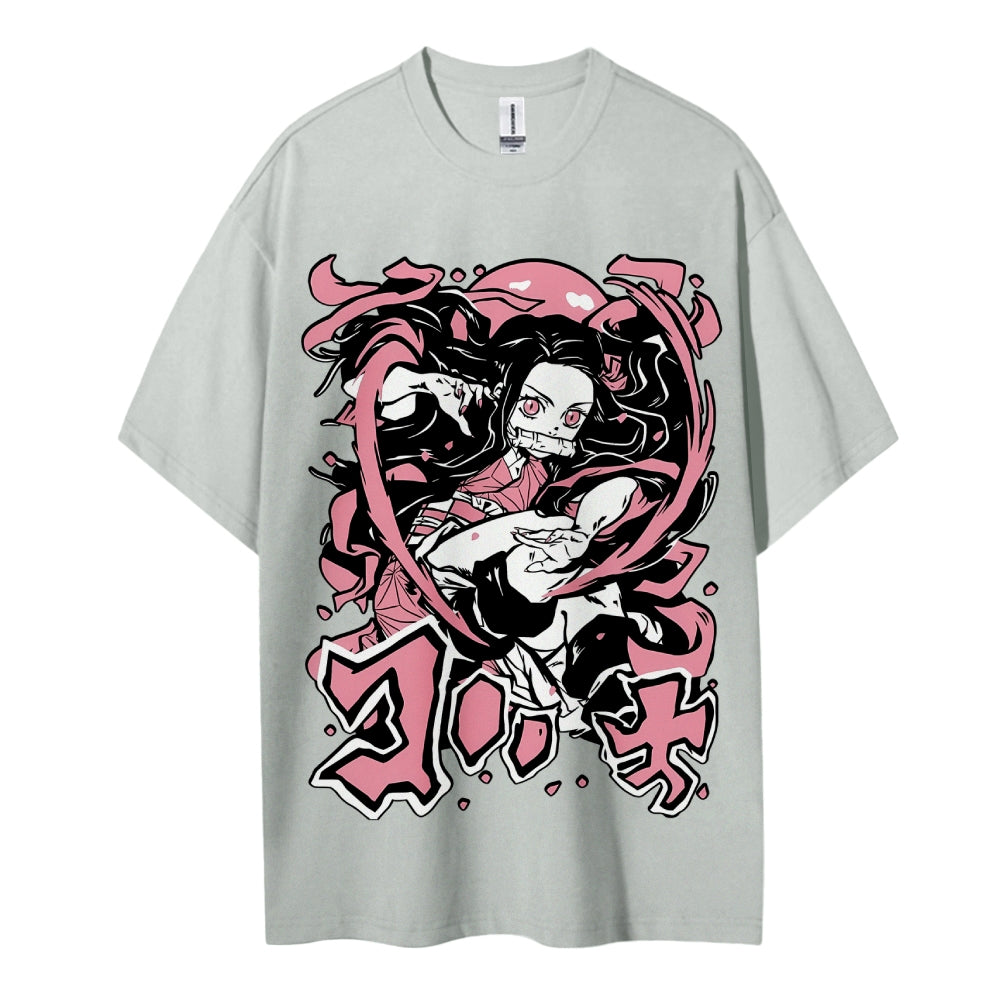 Demon Slayer: Kimetsu no Yaiba - Cotton Unisex Crew Neck Anime T-Shirt