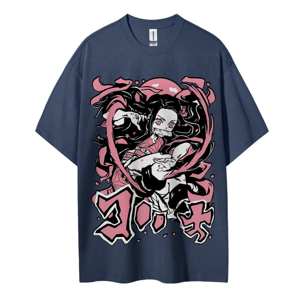 Demon Slayer: Kimetsu no Yaiba - Cotton Unisex Crew Neck Anime T-Shirt