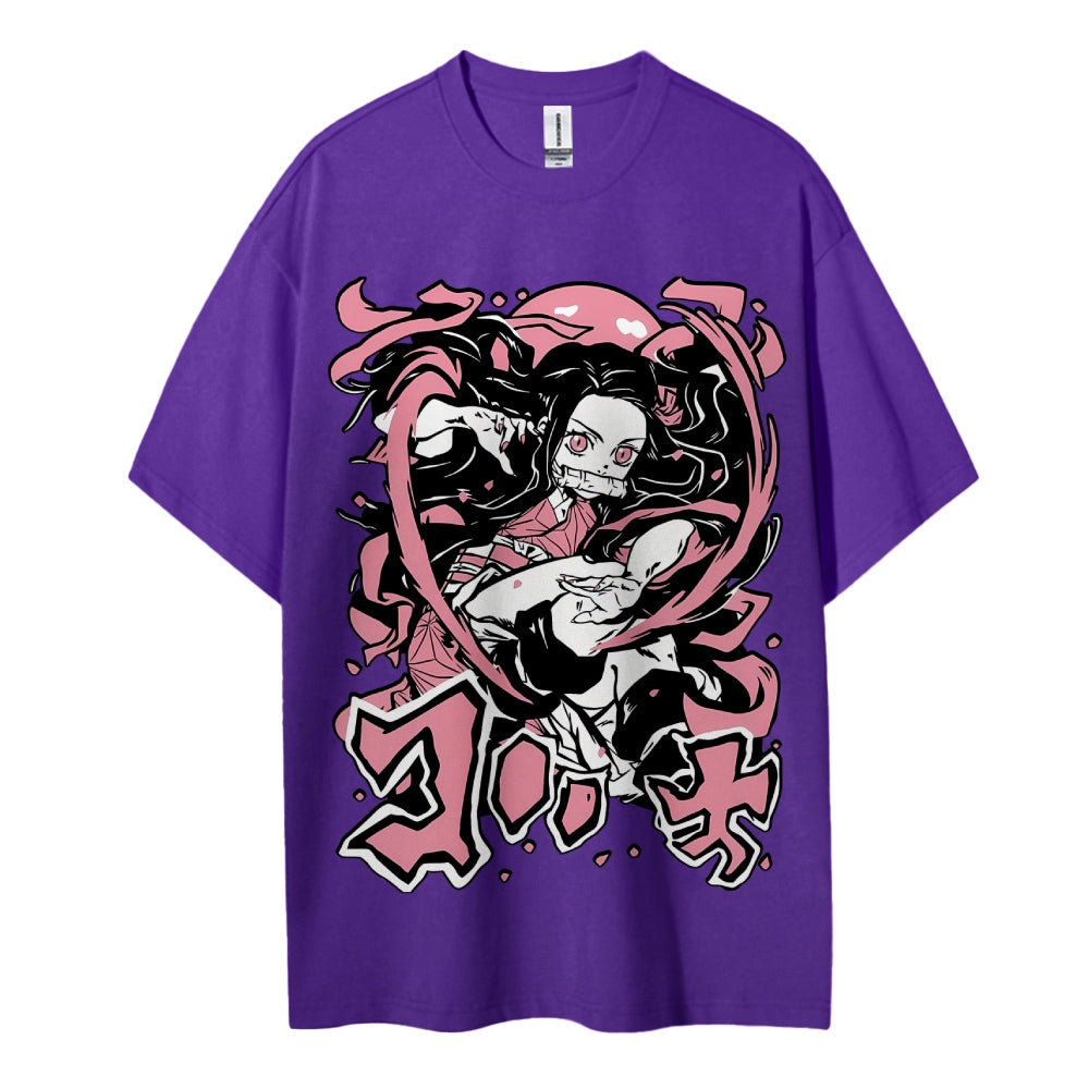Demon Slayer: Kimetsu no Yaiba - Cotton Unisex Crew Neck Anime T-Shirt