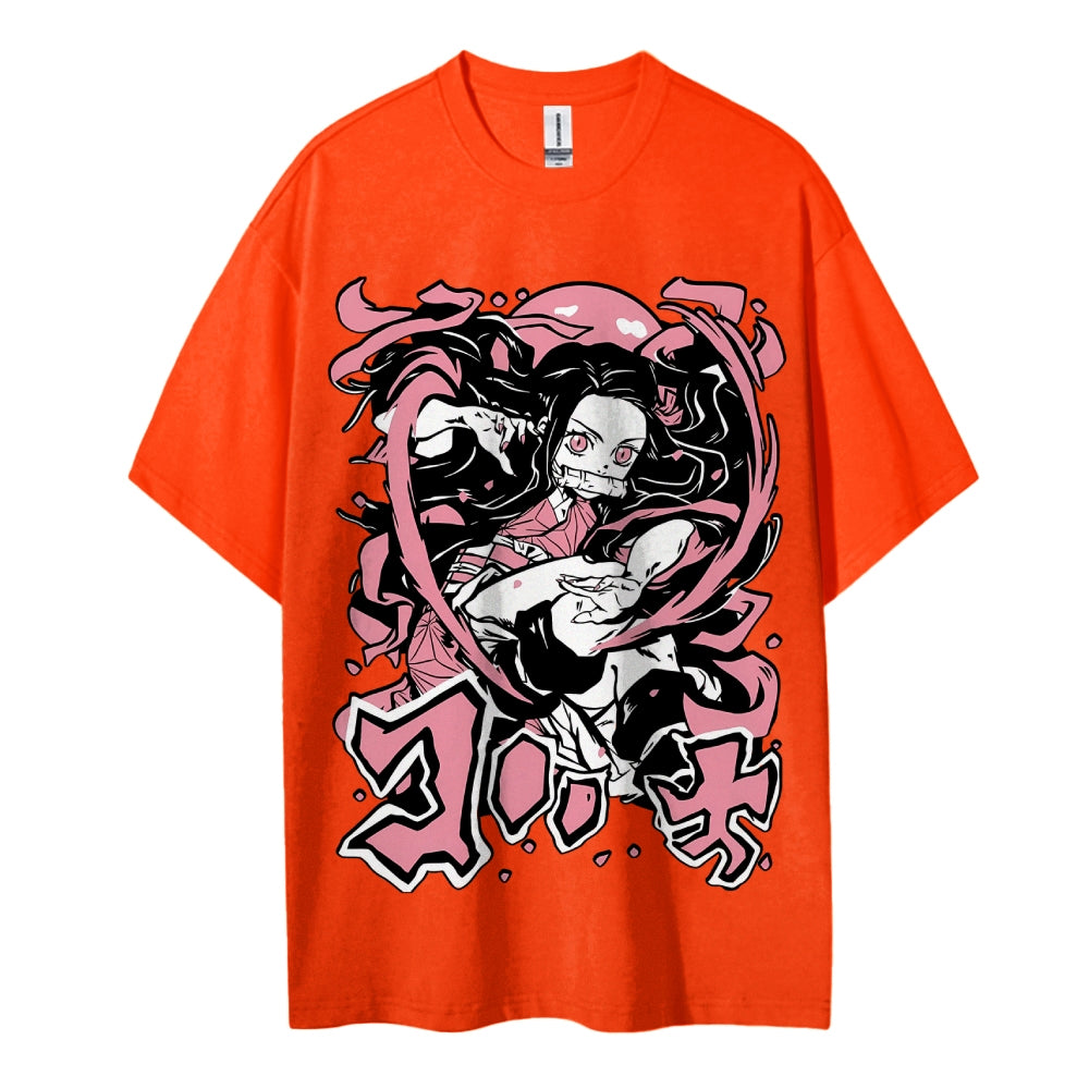 Demon Slayer: Kimetsu no Yaiba - Cotton Unisex Crew Neck Anime T-Shirt