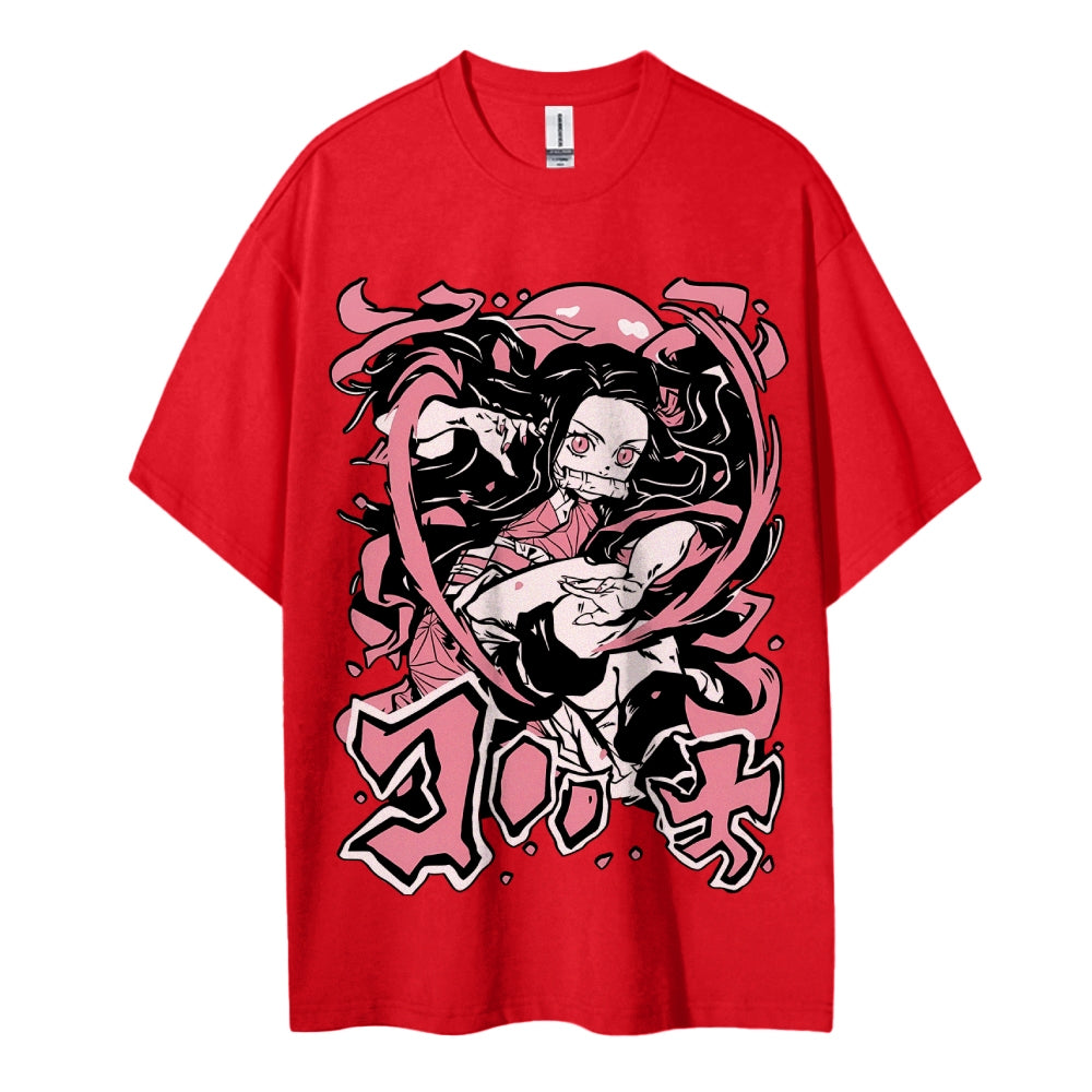 Demon Slayer: Kimetsu no Yaiba - Cotton Unisex Crew Neck Anime T-Shirt