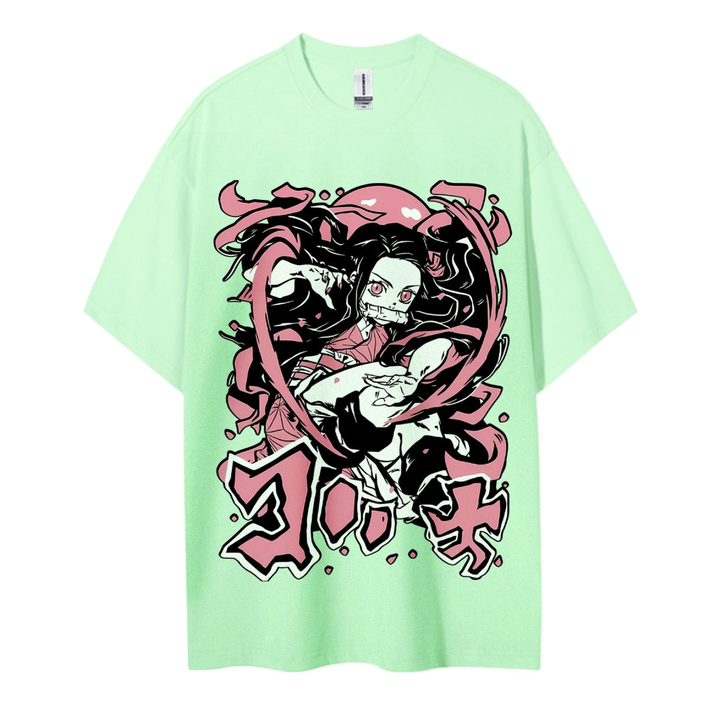 Demon Slayer: Kimetsu no Yaiba - Cotton Unisex Crew Neck Anime T-Shirt