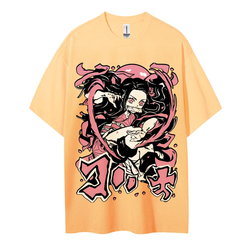 Demon Slayer: Kimetsu no Yaiba - Cotton Unisex Crew Neck Anime T-Shirt