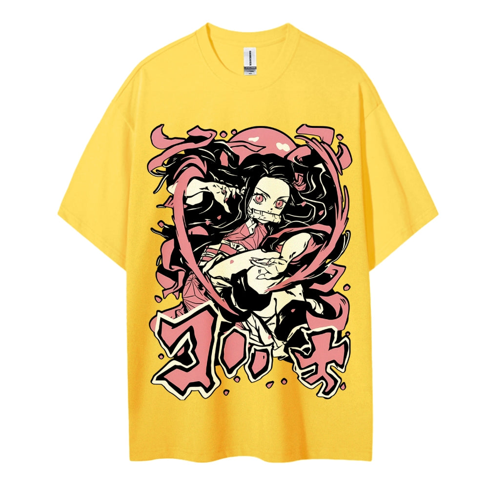 Demon Slayer: Kimetsu no Yaiba - Cotton Unisex Crew Neck Anime T-Shirt
