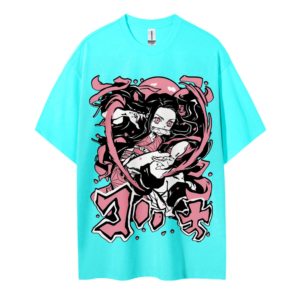 Demon Slayer: Kimetsu no Yaiba - Cotton Unisex Crew Neck Anime T-Shirt