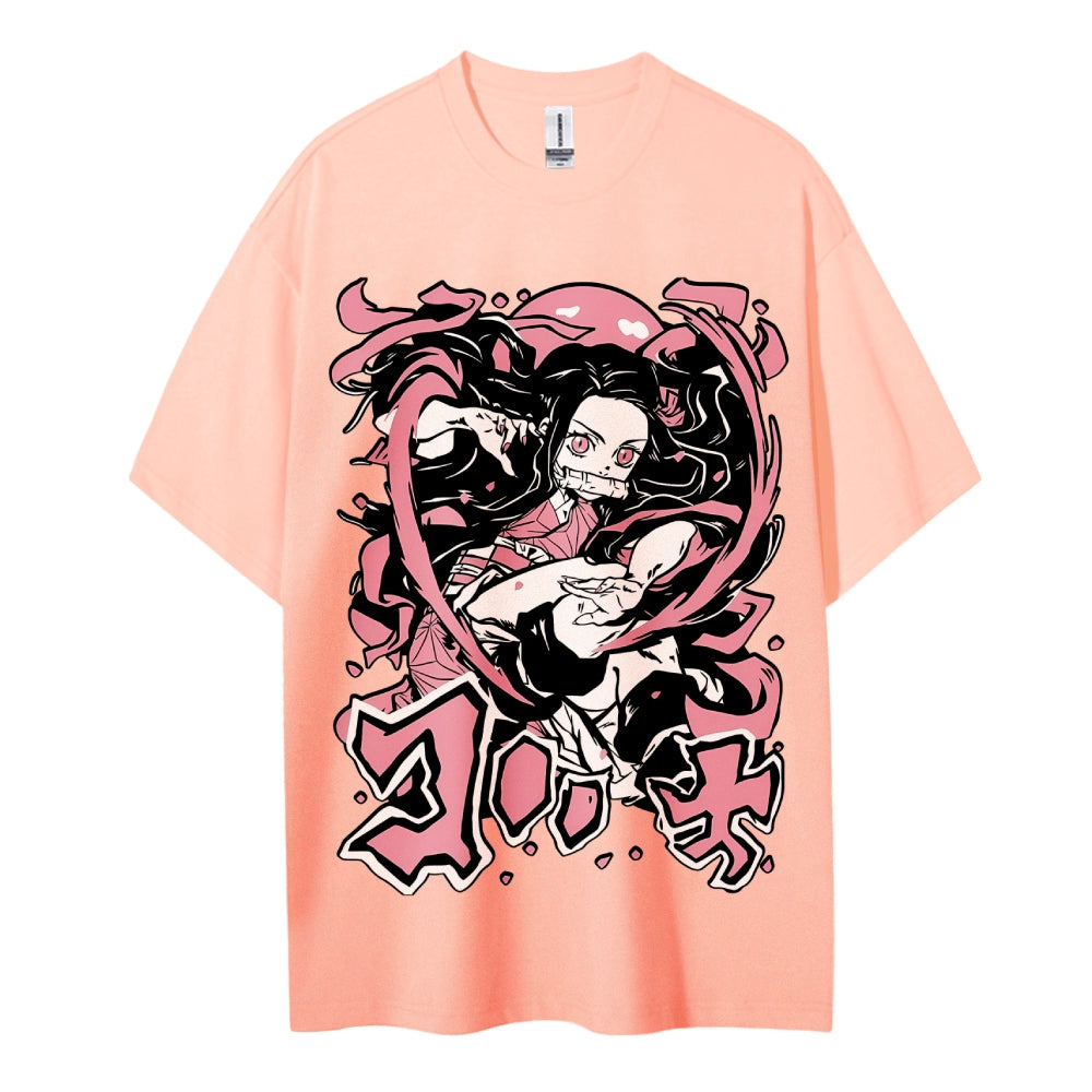 Demon Slayer: Kimetsu no Yaiba - Cotton Unisex Crew Neck Anime T-Shirt