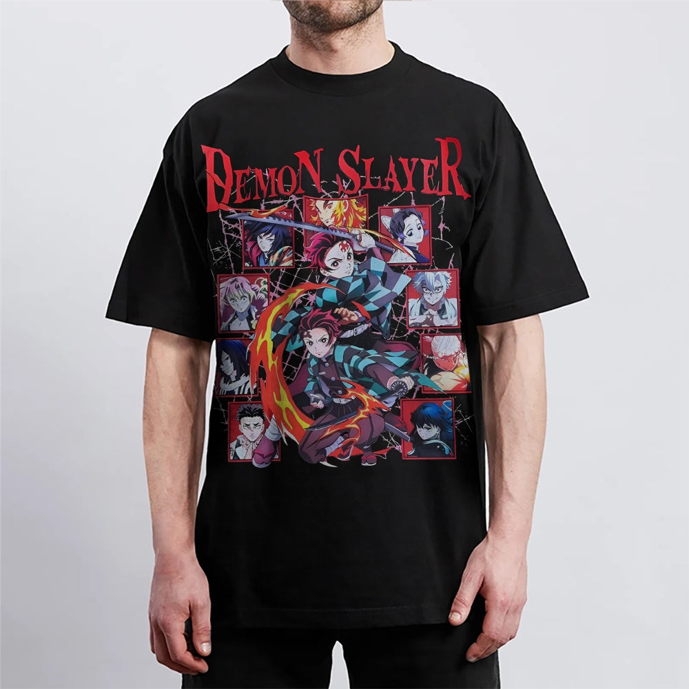 Demon Slayer Cotton Unisex Crew Neck Anime T-Shirt