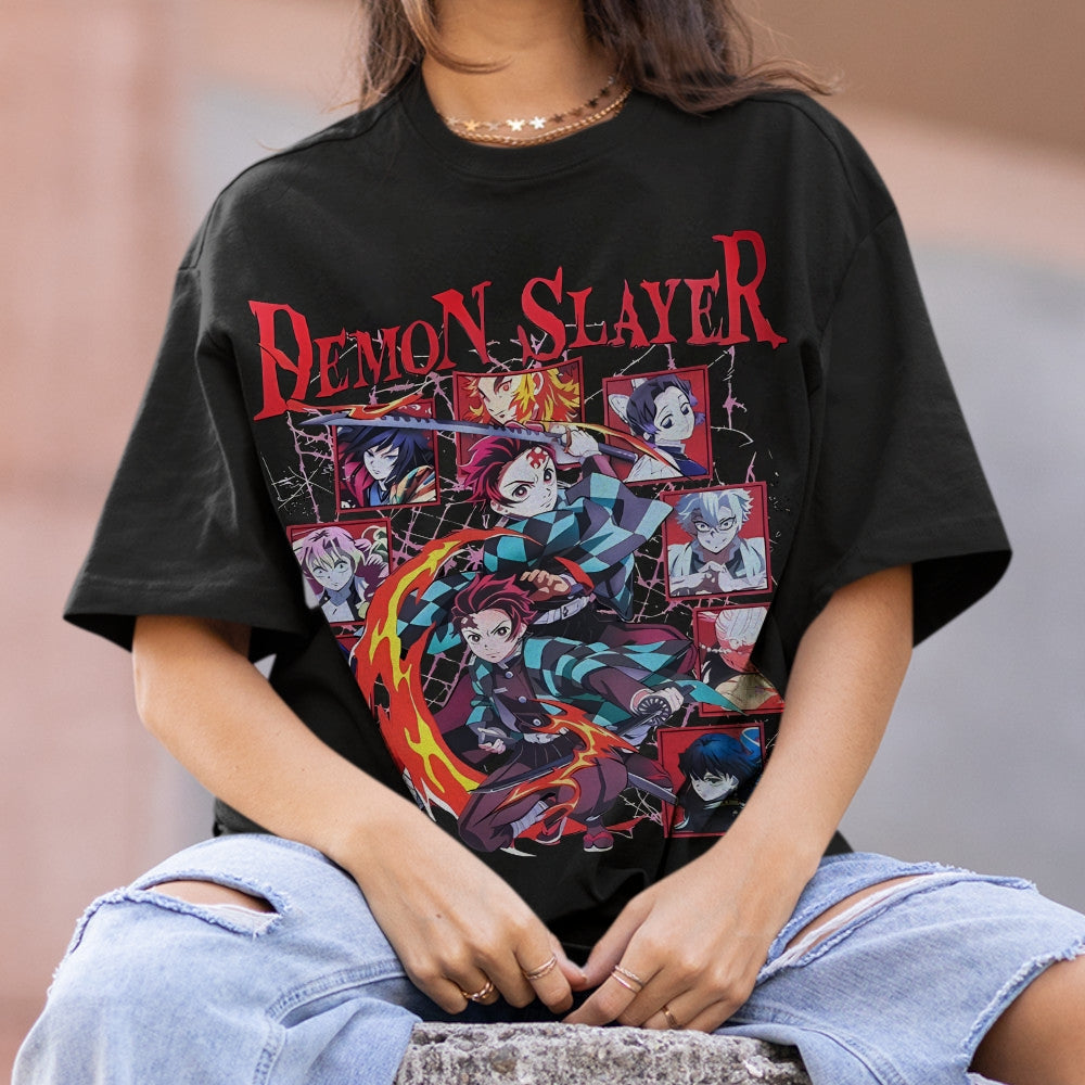 Demon Slayer Cotton Unisex Crew Neck Anime T-Shirt