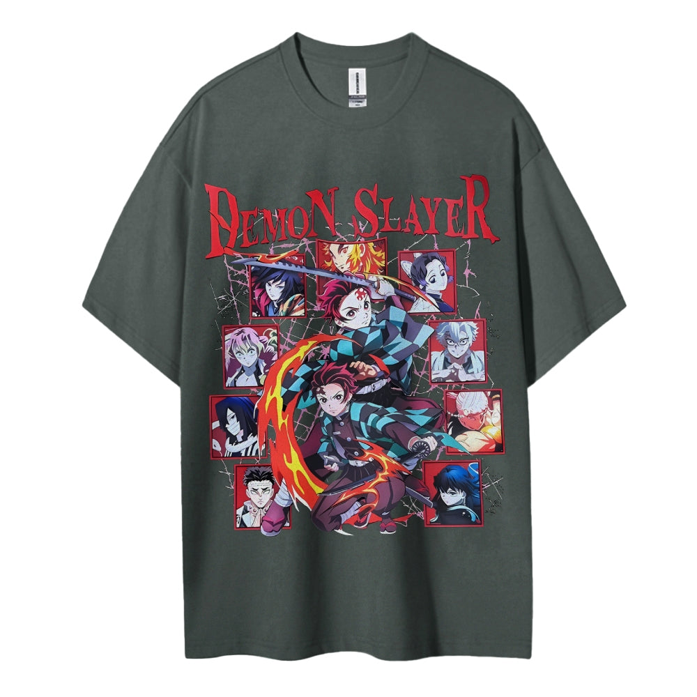 Demon Slayer Cotton Unisex Crew Neck Anime T-Shirt
