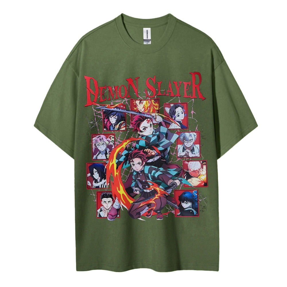 Demon Slayer Cotton Unisex Crew Neck Anime T-Shirt