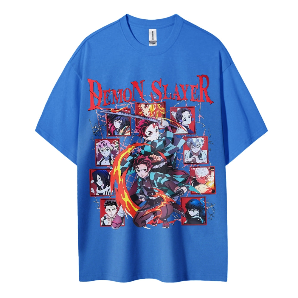 Demon Slayer Cotton Unisex Crew Neck Anime T-Shirt