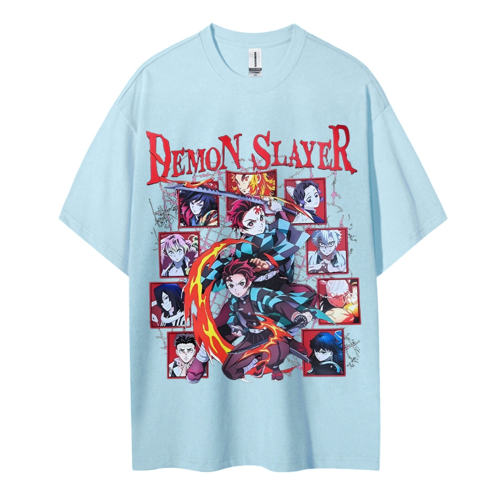 Demon Slayer Cotton Unisex Crew Neck Anime T-Shirt