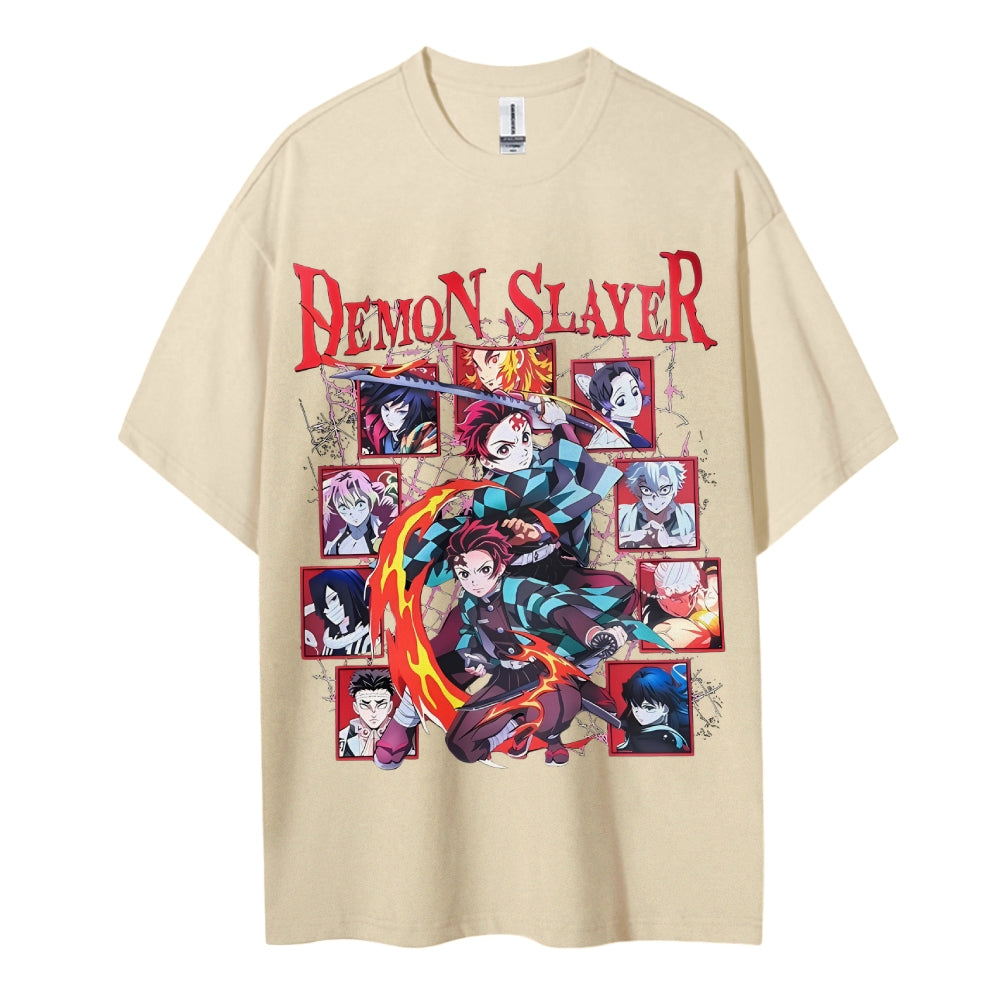 Demon Slayer Cotton Unisex Crew Neck Anime T-Shirt