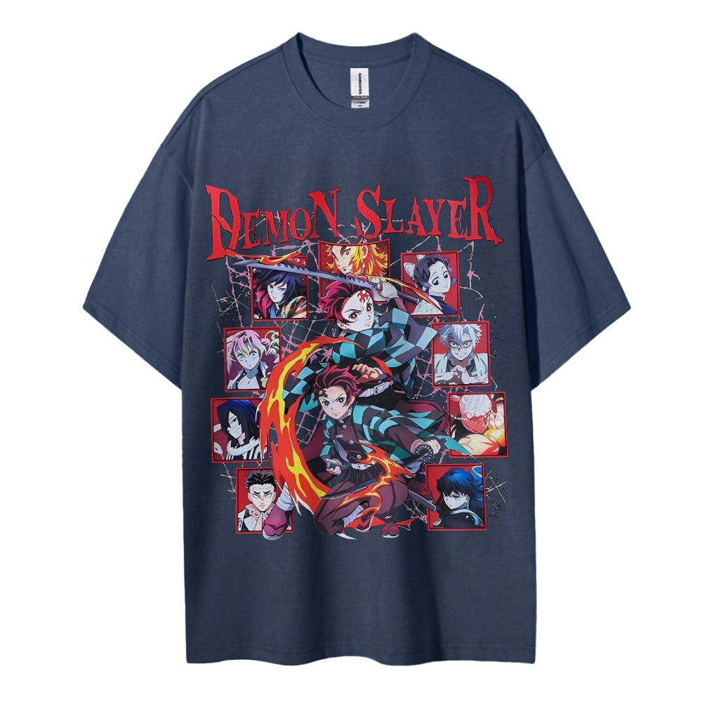 Demon Slayer Cotton Unisex Crew Neck Anime T-Shirt