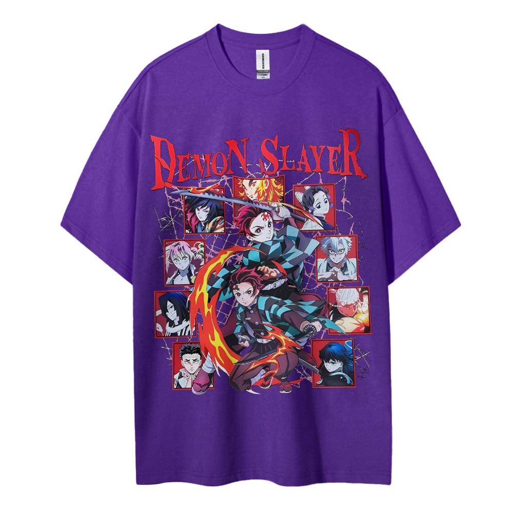 Demon Slayer Cotton Unisex Crew Neck Anime T-Shirt