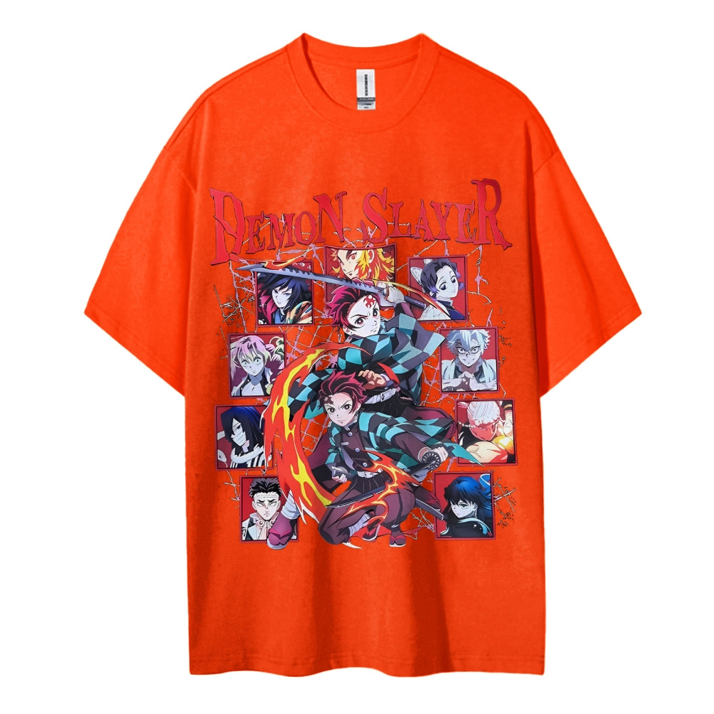 Demon Slayer Cotton Unisex Crew Neck Anime T-Shirt