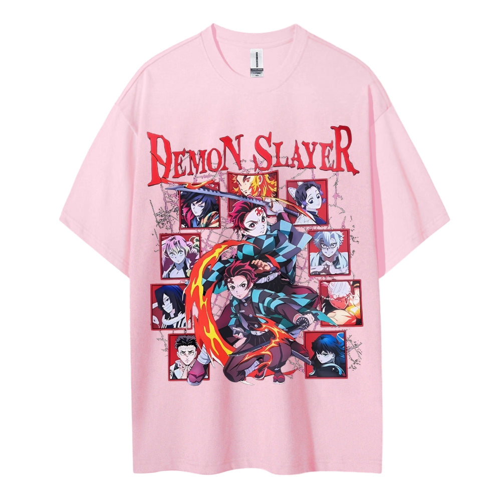 Demon Slayer Cotton Unisex Crew Neck Anime T-Shirt