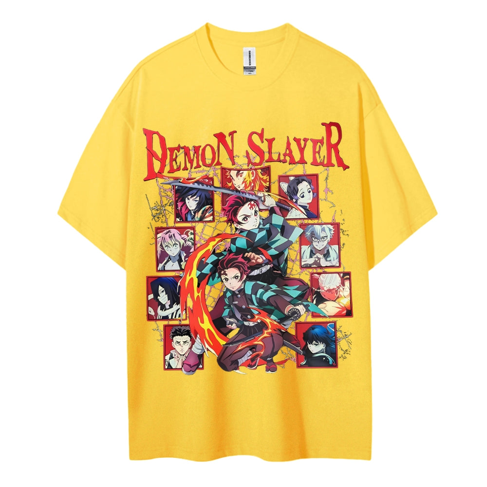 Demon Slayer Cotton Unisex Crew Neck Anime T-Shirt