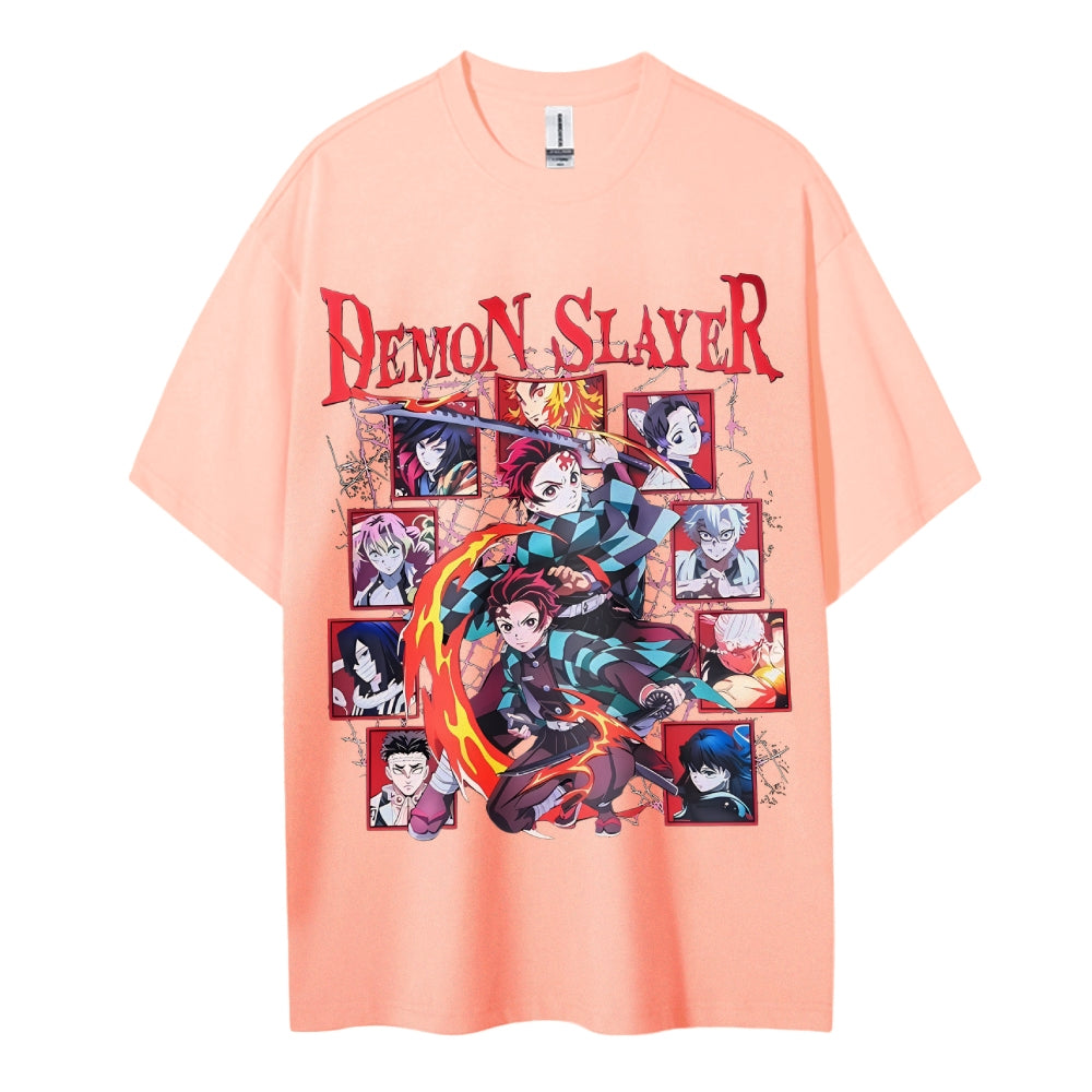 Demon Slayer Cotton Unisex Crew Neck Anime T-Shirt