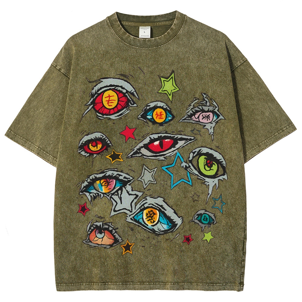 Unisex Vintage Washed T-shirt Demon Slayer
