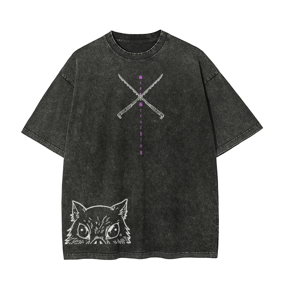 Vintage Oversized T-Shirt Demon Slayer