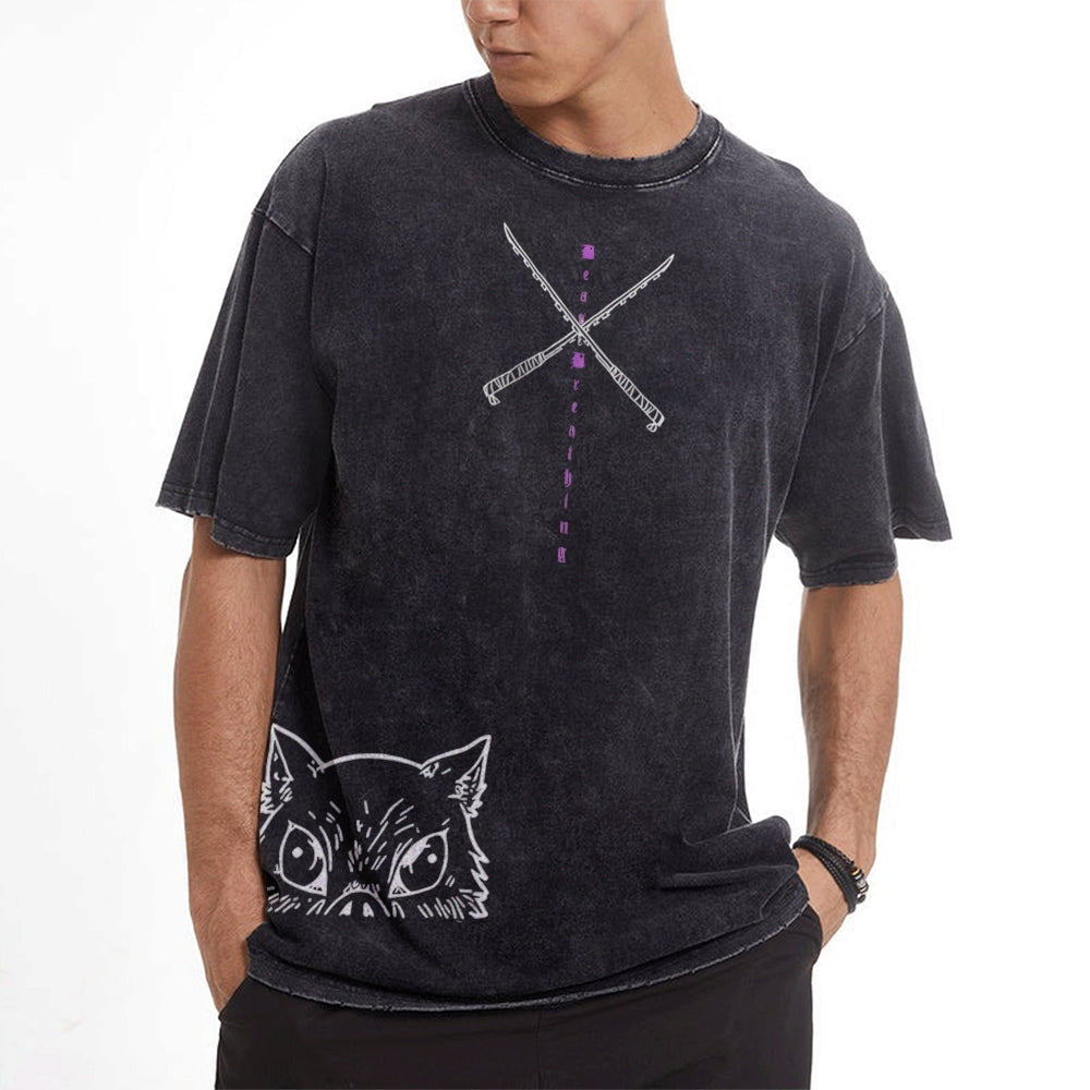 Vintage Oversized T-Shirt Demon Slayer