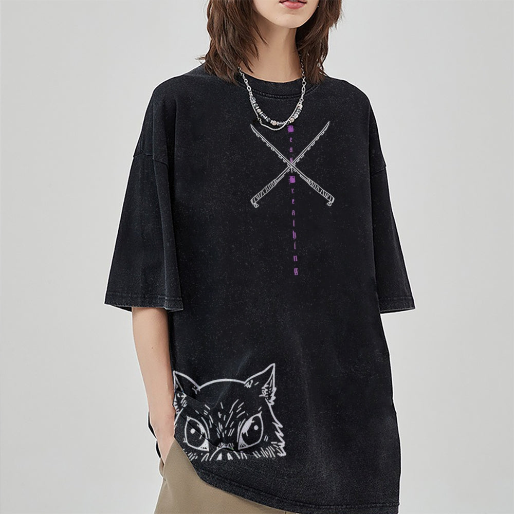 Vintage Oversized T-Shirt Demon Slayer