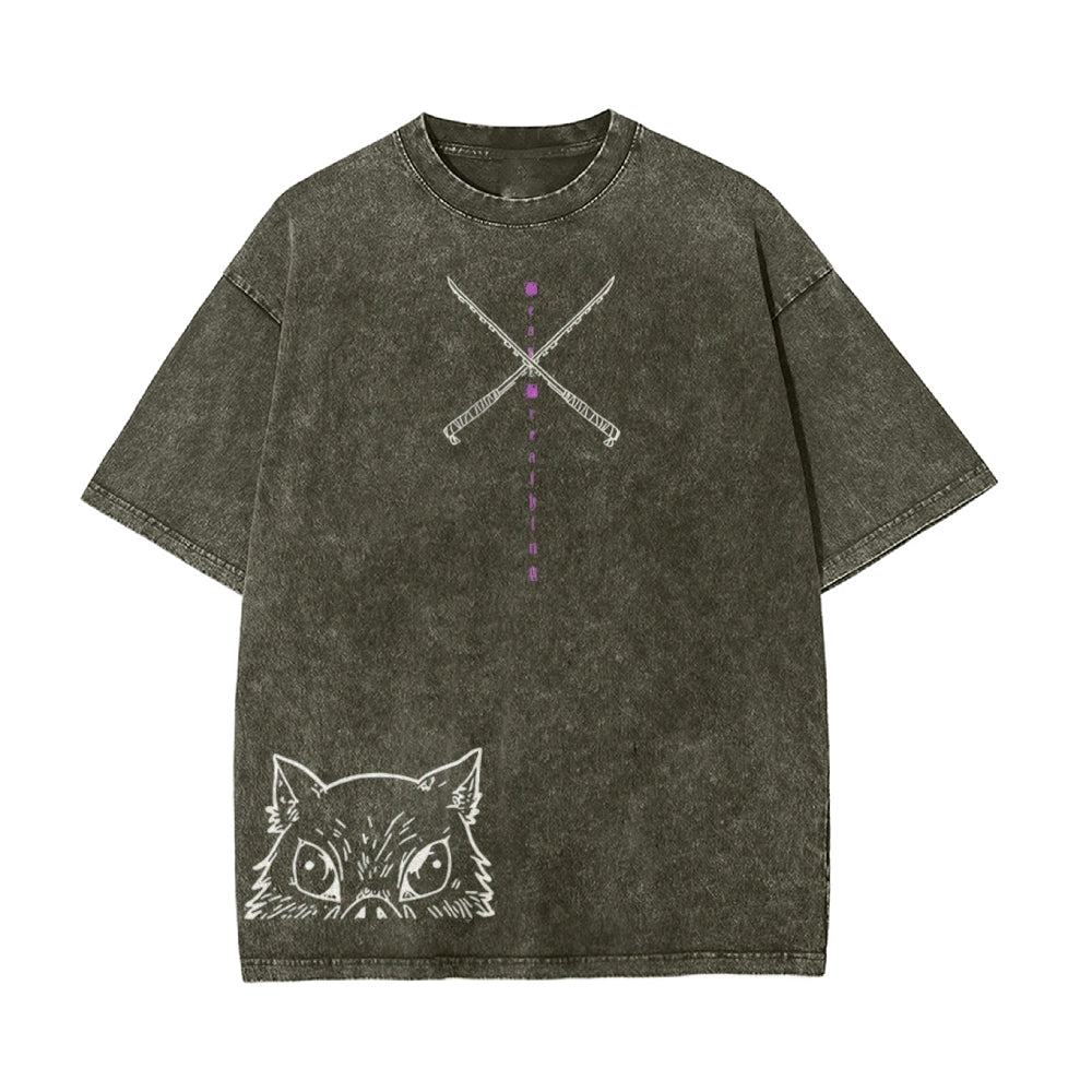 Vintage Oversized T-Shirt Demon Slayer