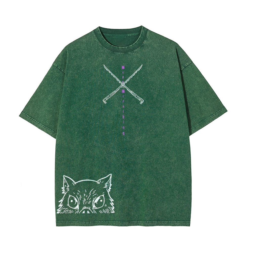 Vintage Oversized T-Shirt Demon Slayer