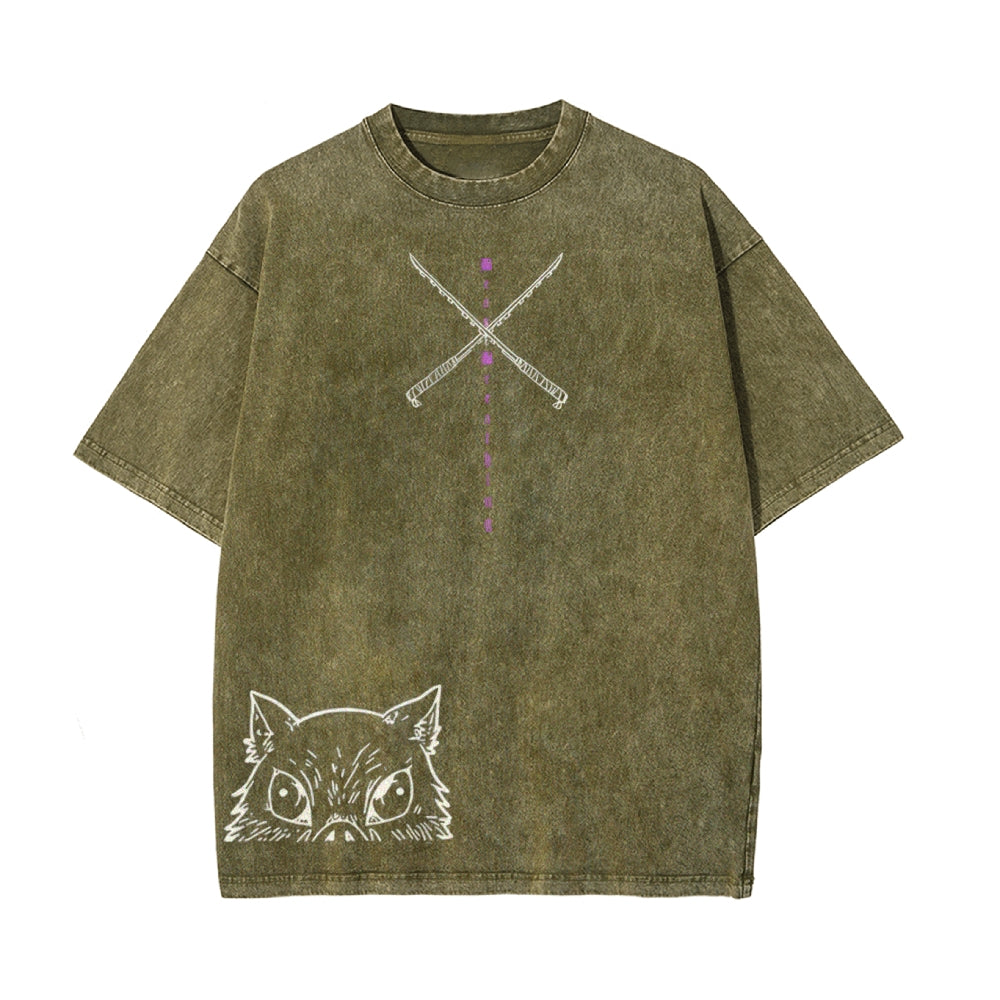 Vintage Oversized T-Shirt Demon Slayer