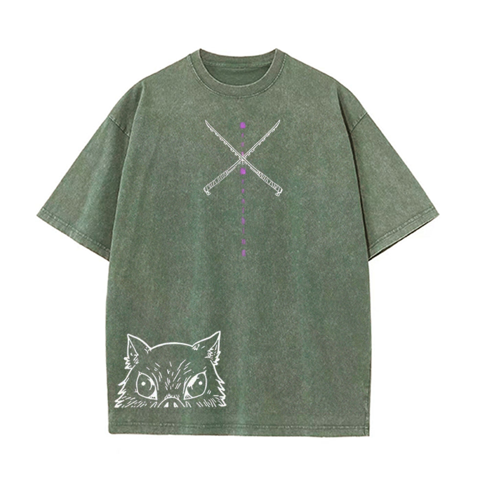 Vintage Oversized T-Shirt Demon Slayer