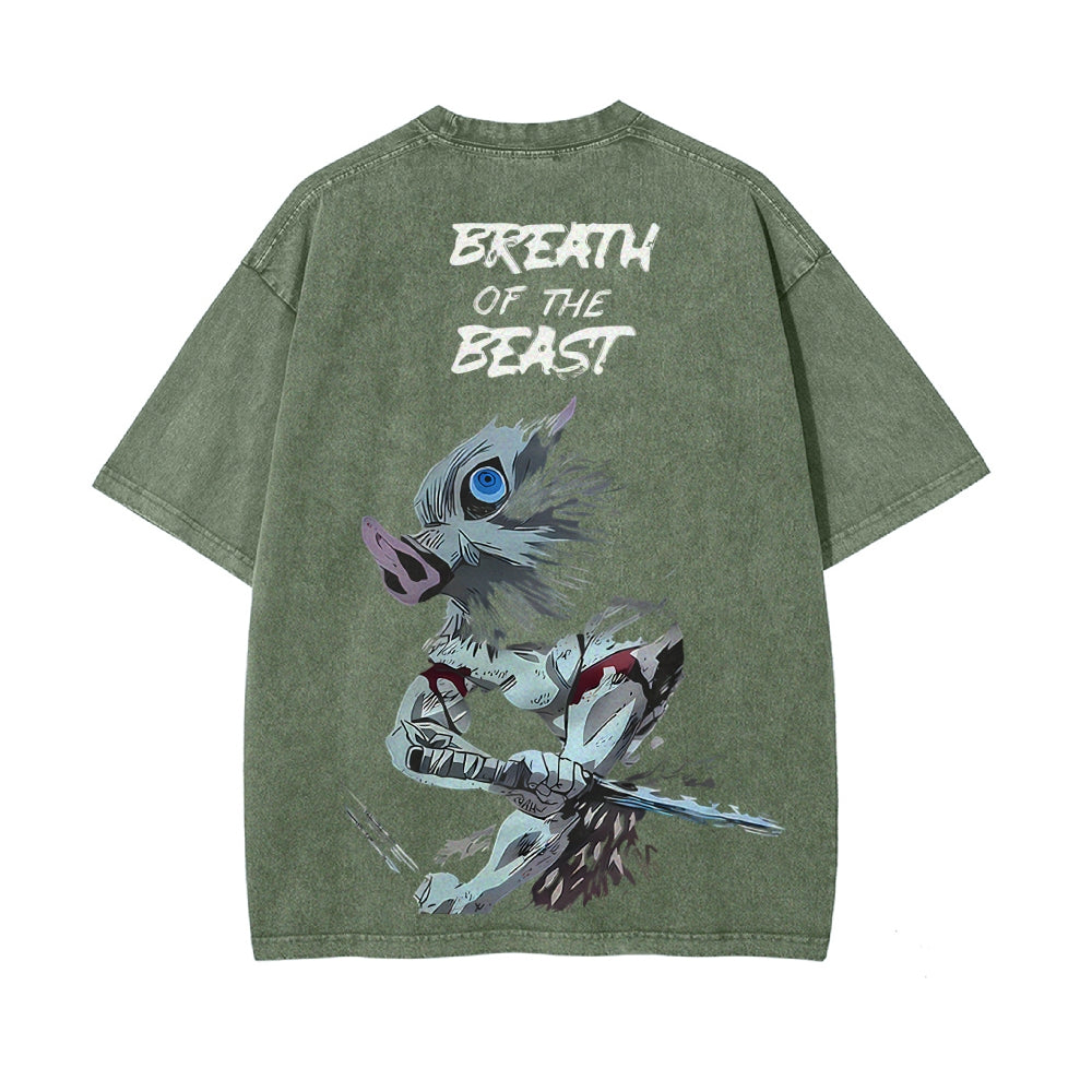 Vintage Oversized T-Shirt Demon Slayer