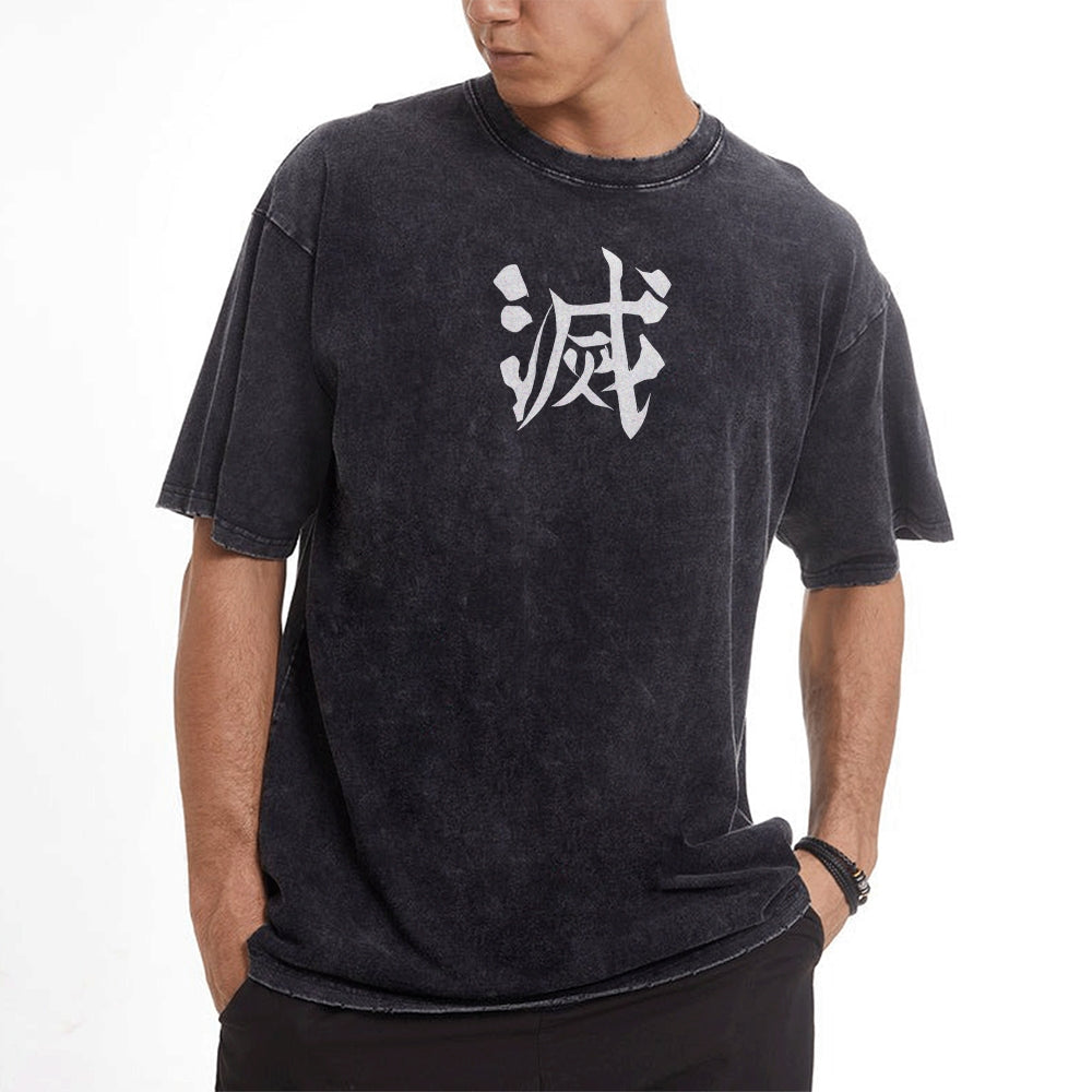 Vintage Oversized T-Shirt Demon Slayer