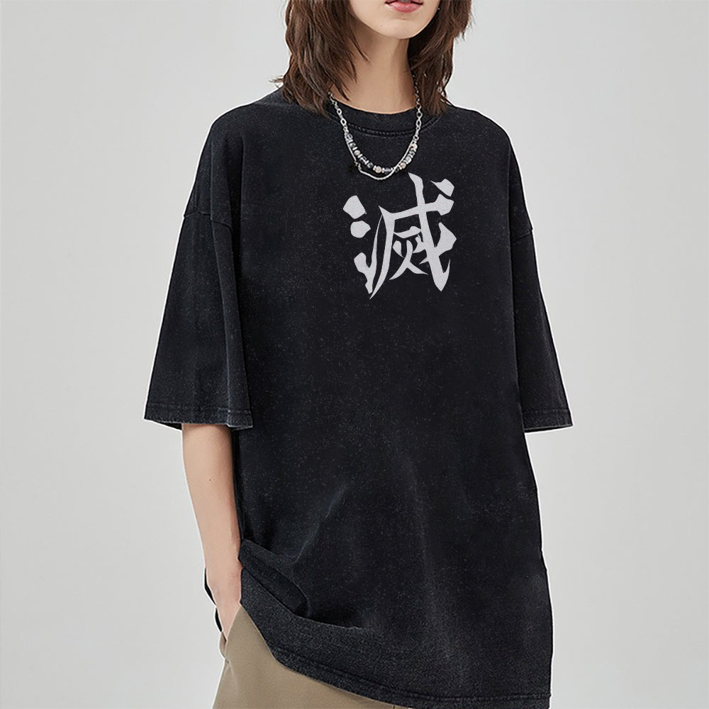 Vintage Oversized T-Shirt Demon Slayer
