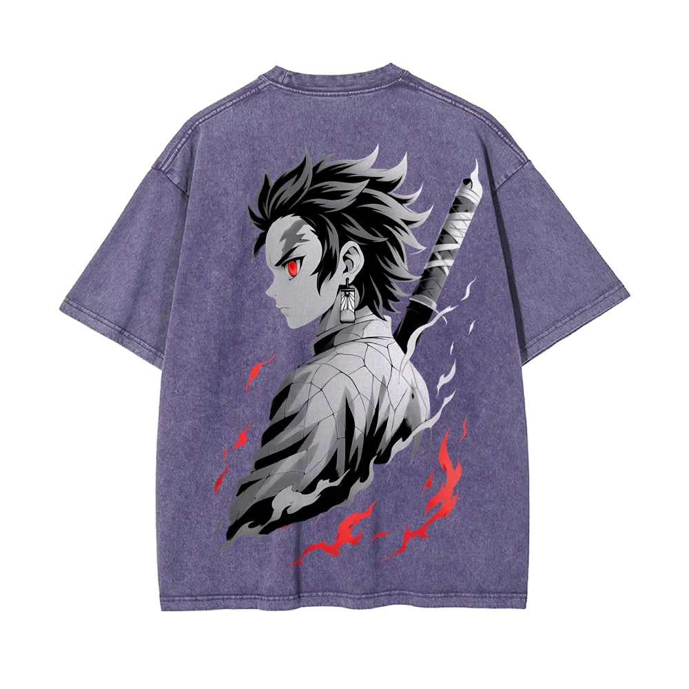 Vintage Oversized T-Shirt Demon Slayer